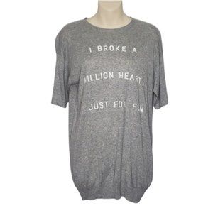ZOE KARSSEN grey million hearts sack sweater XS